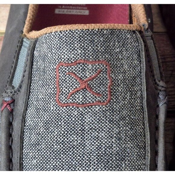 Twisted X Eco TWX Men's Gray Slip On Driving Moc Shoes Size 7.5W Antibacterial - Picture 4 of 12